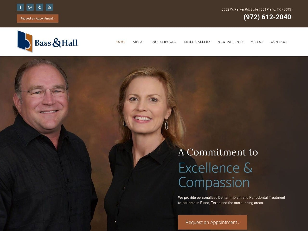 Dr. Elizabeth E. Hall DDS Website Screenshot from implantperioteam.com