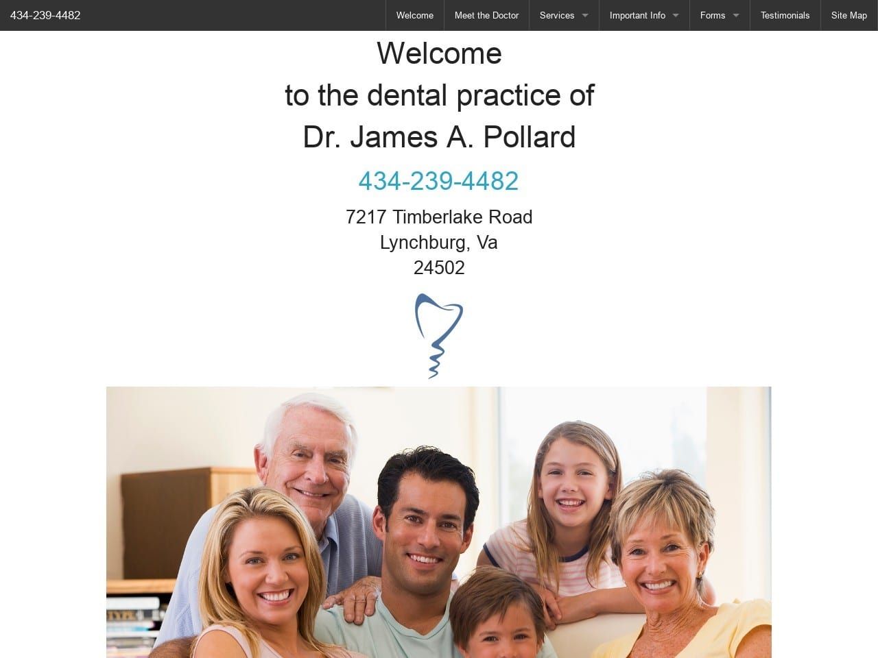 Pollard James DDS Website Screenshot from implantsofva.com
