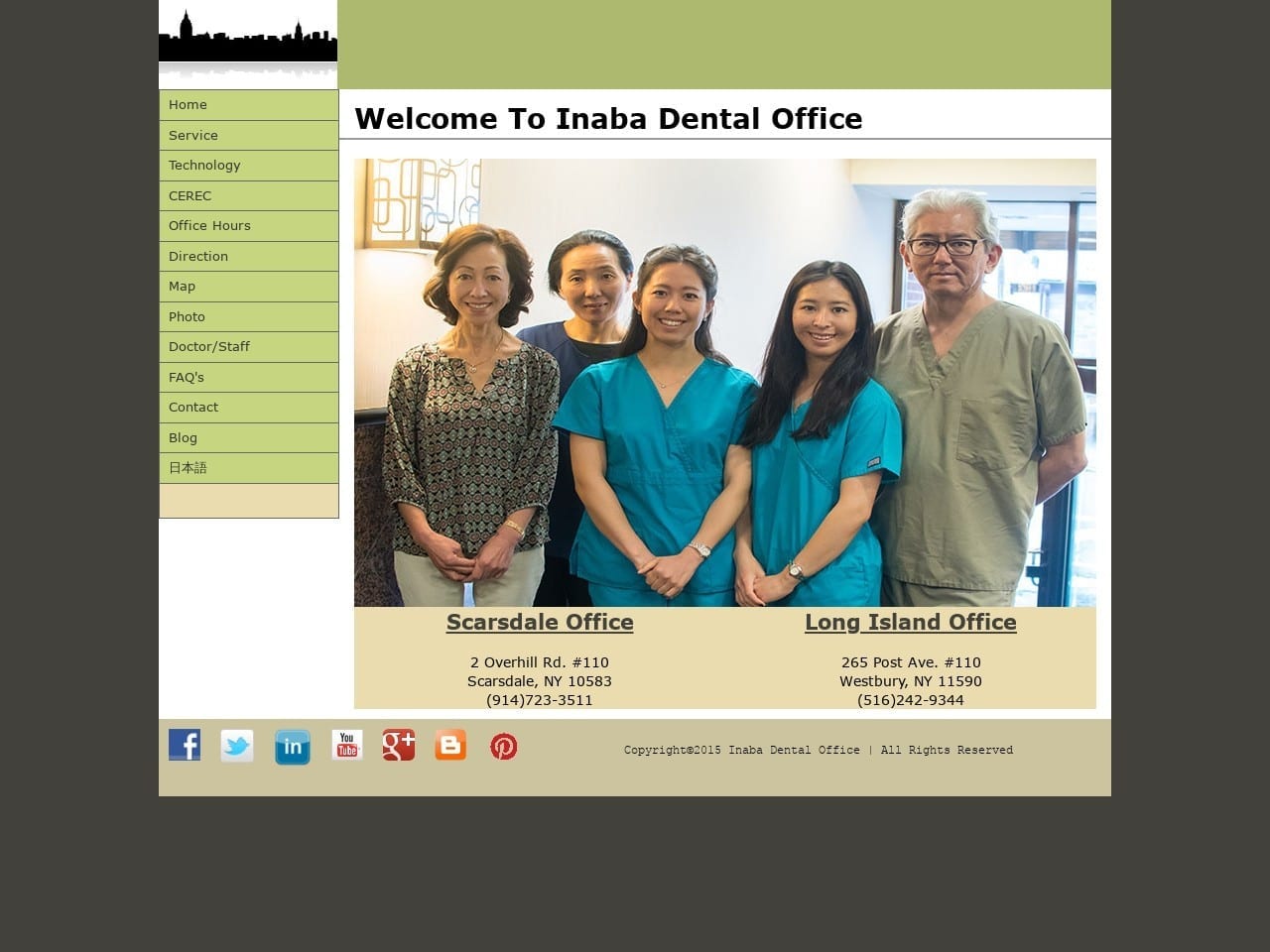 Inaba Dental Website Screenshot from inabadental.com