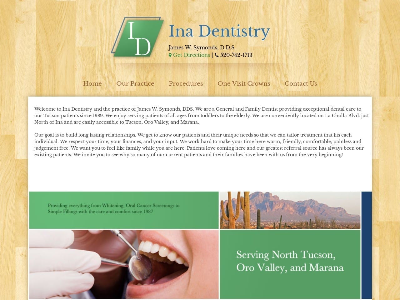 Ina Dentistry Website Screenshot from inadentistry.com