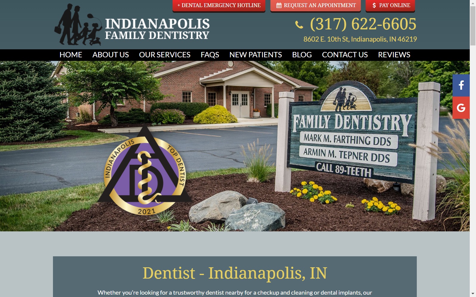 indianapolisfamilydentistry.com screenshot