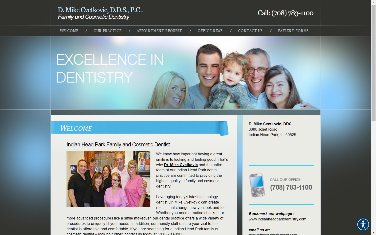 indianheadparkdentistry.com screenshot