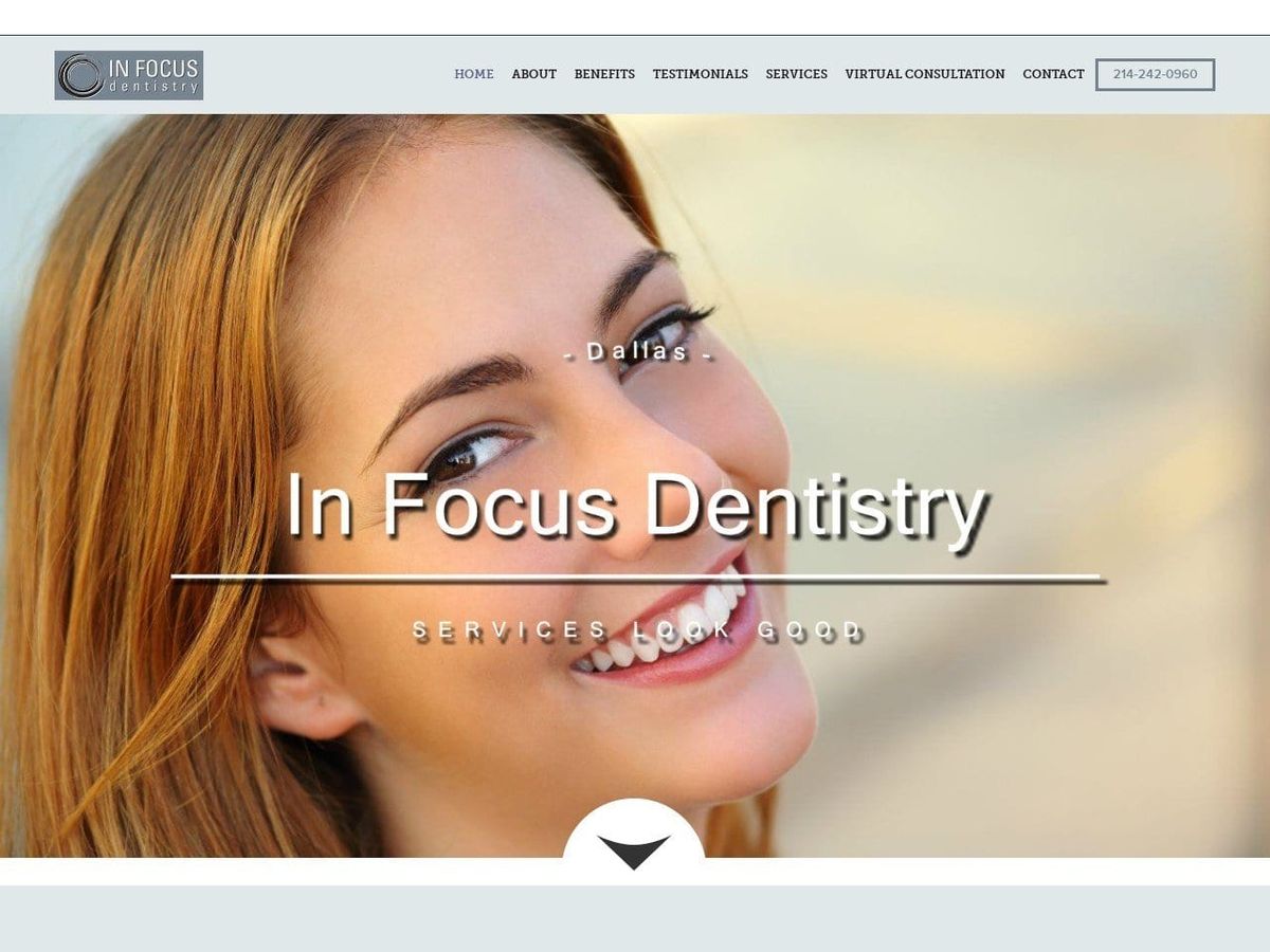 Dr. Aly A. Sergie DDS Website Screenshot from infocusdentistry.com