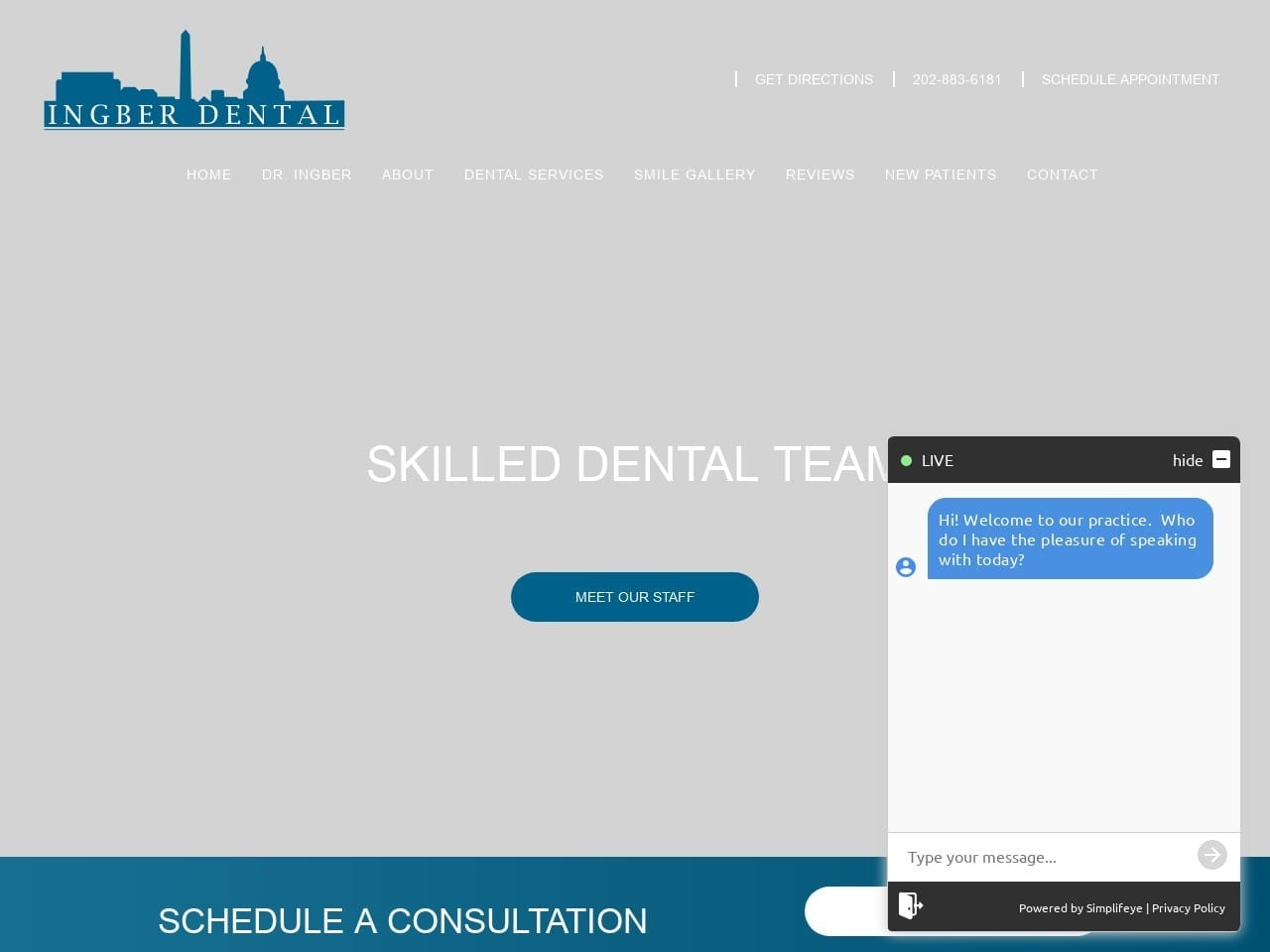 Ingber Dental Website Screenshot from ingberdental.com