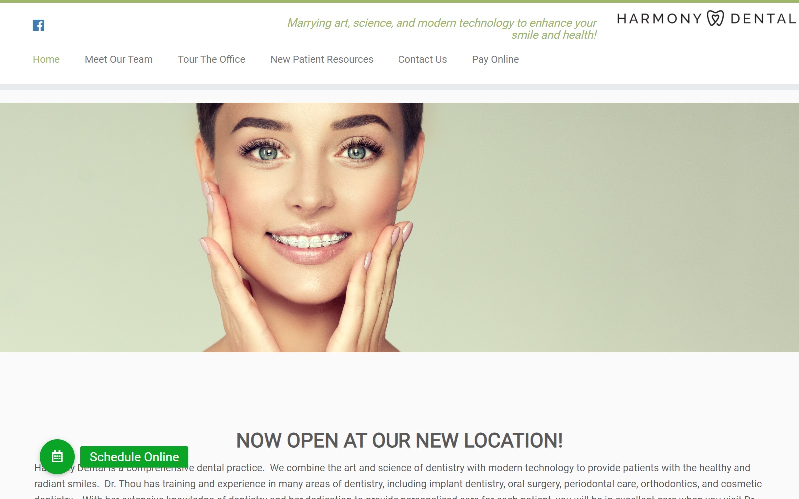 inharmonydentalcare.com screenshot