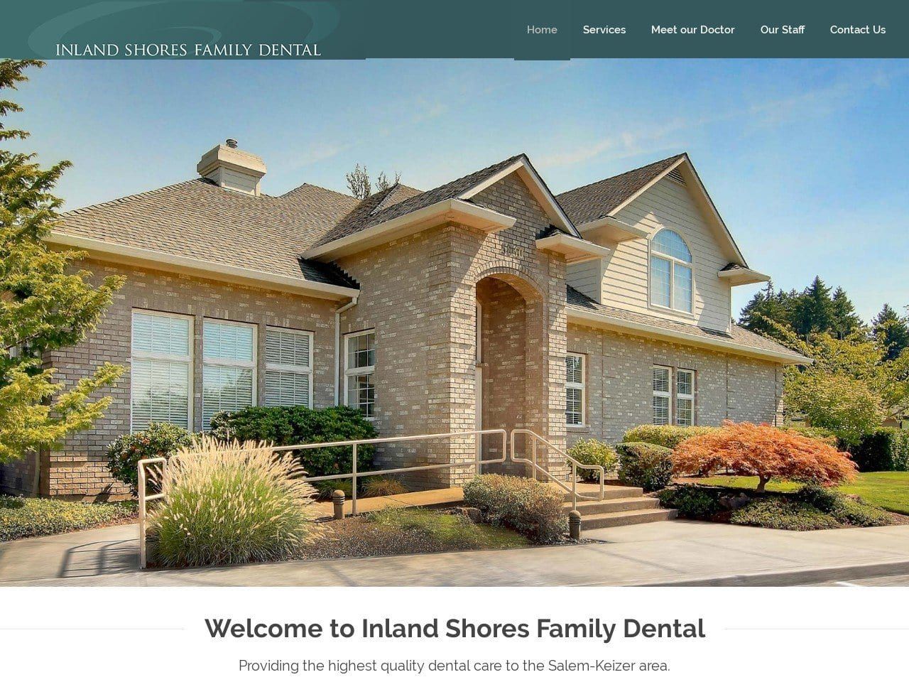 Inland Shores Dental Website Screenshot from inlandshoresfamilydental.com