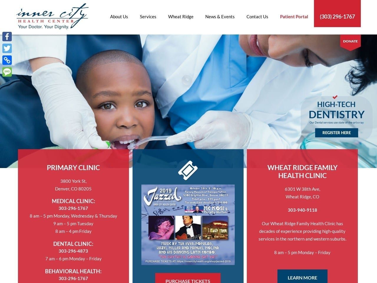 Inner City Health Center Website Screenshot from innercityhealth.com