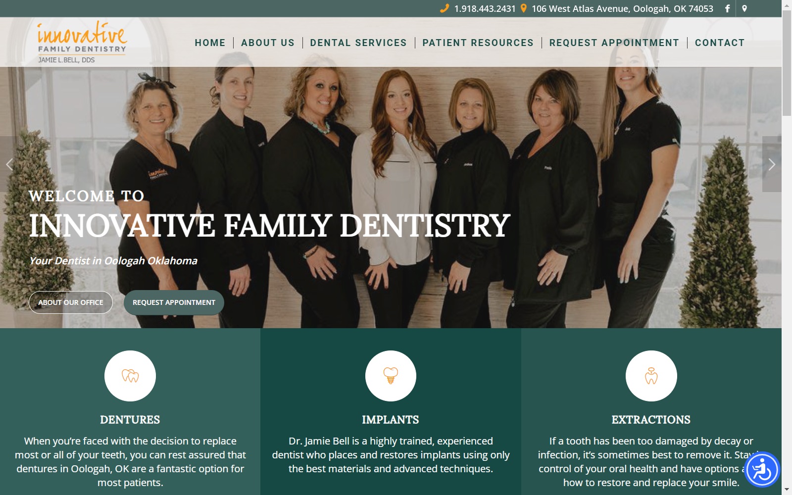 innovativefamilydentistry.com screenshot