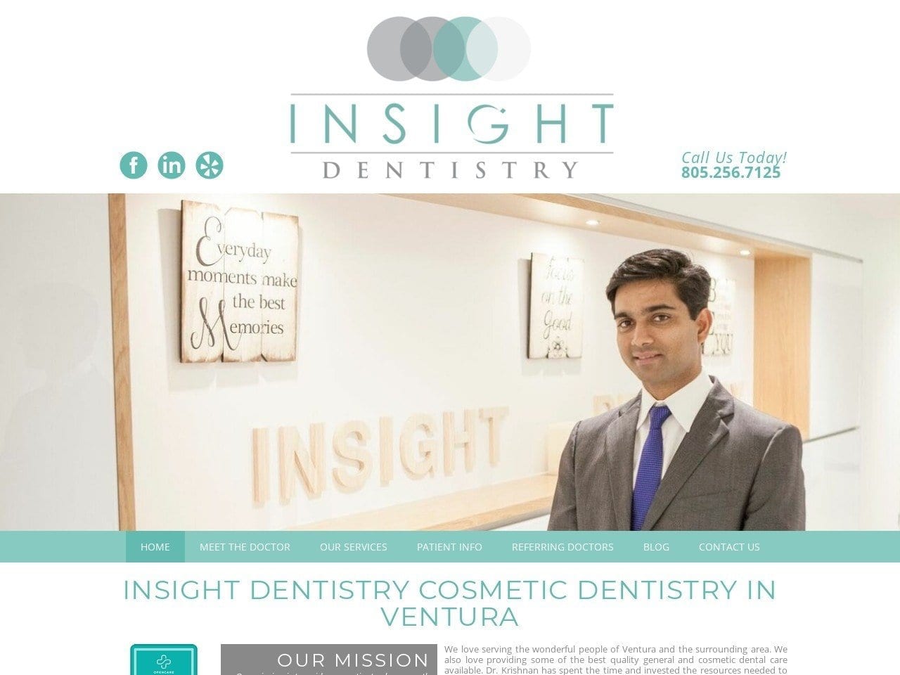 Insight Dentistry Website Screenshot from insightdent.com