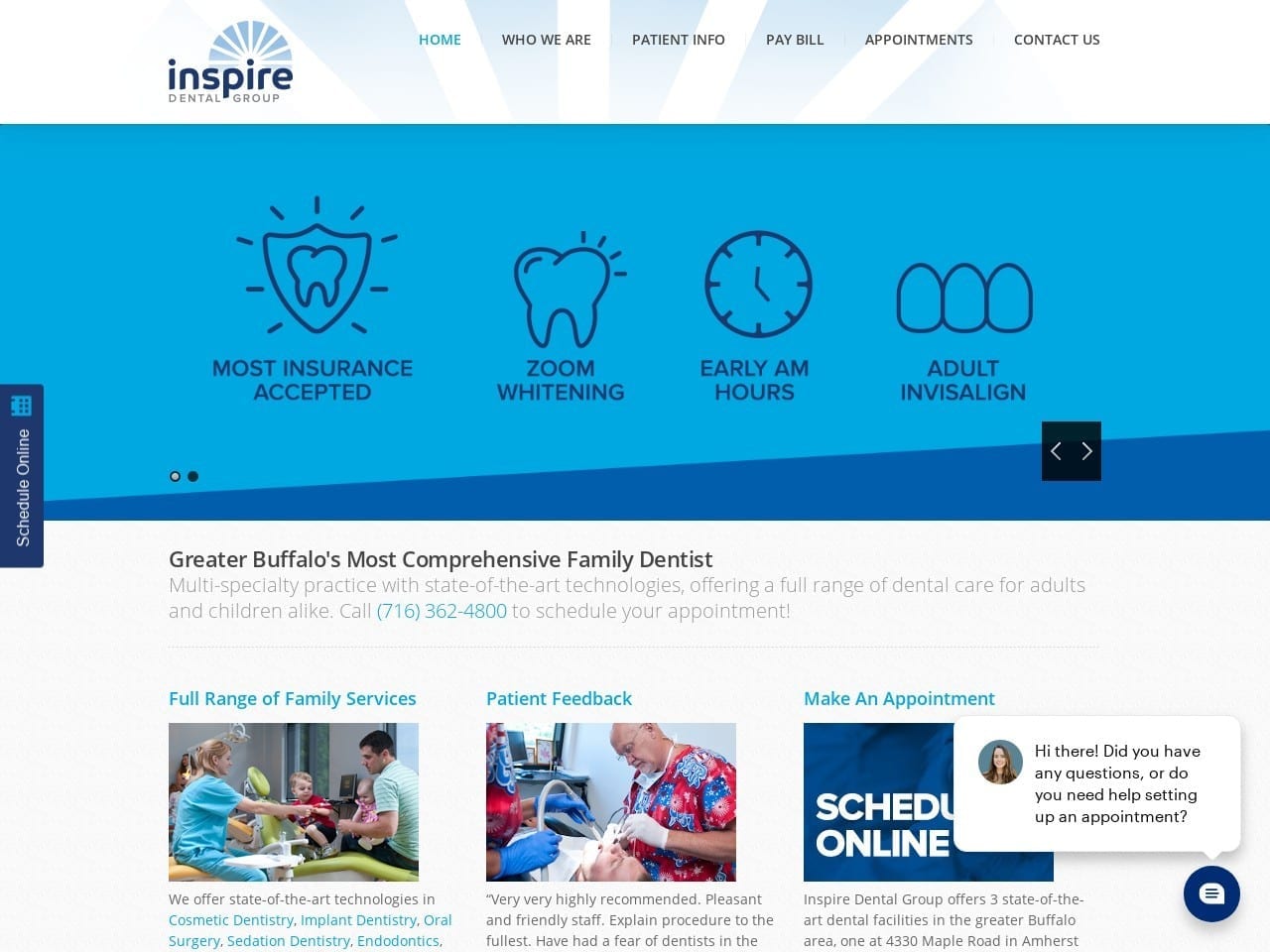 Inspire Dental  Group Website Screenshot from inspiredentalgroup.com