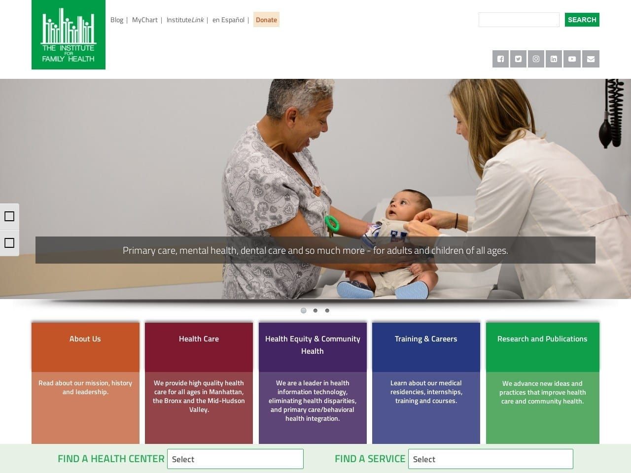 Family Health Center of Harlem Website Screenshot from institute2000.org
