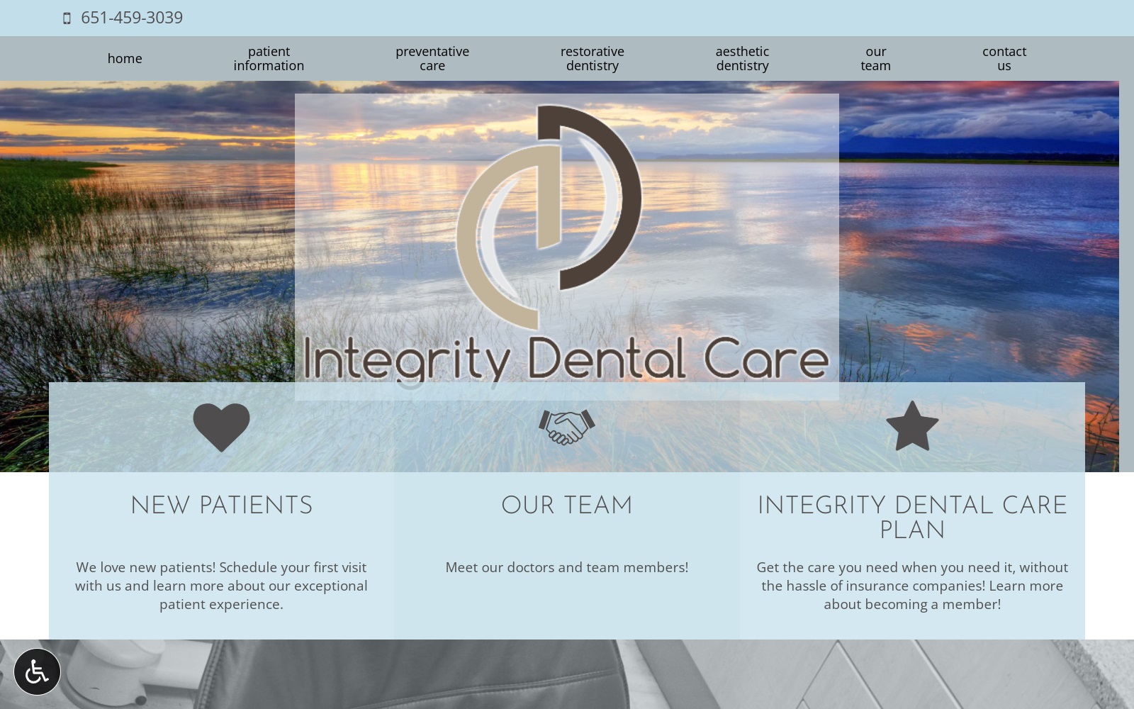 integritydentalcare.com screenshot