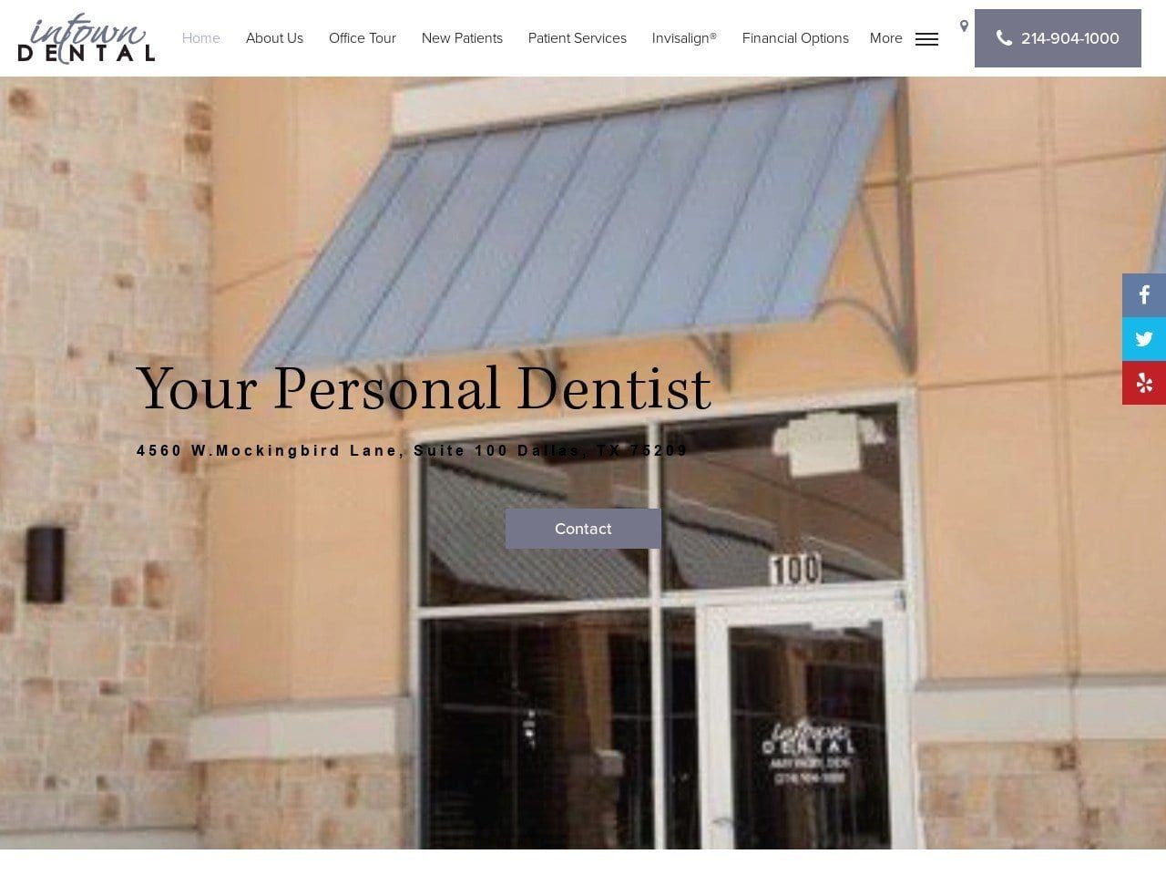 Intown Dental Rigby Amy DDS Website Screenshot from intown-dental.com