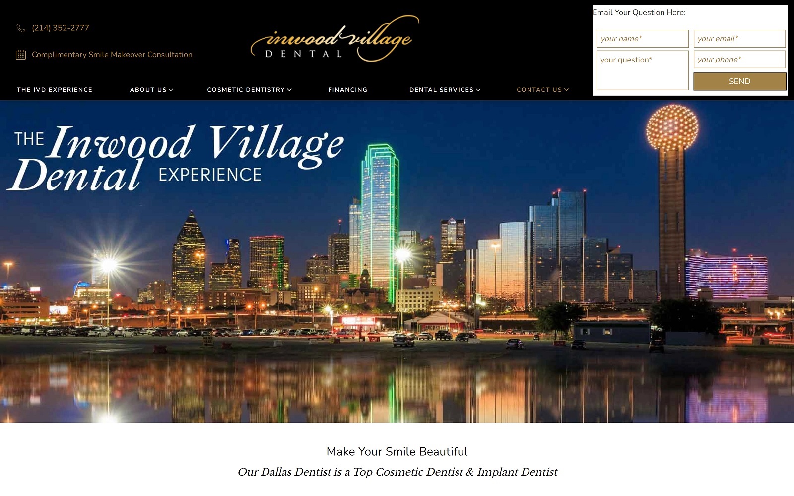 inwoodvillagedental.com screenshot