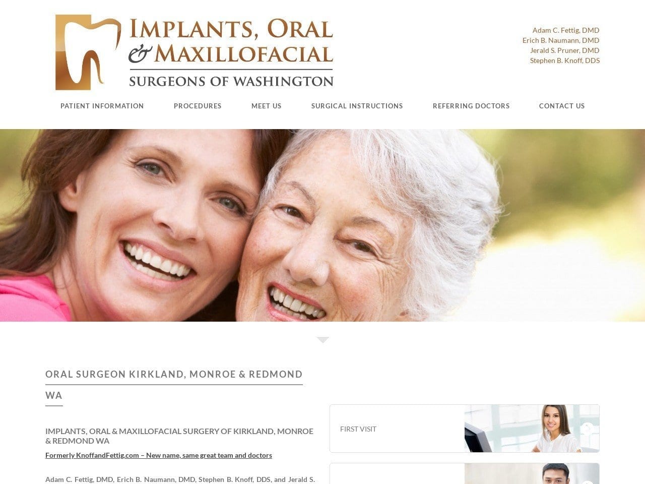 Knoff Dentist Website Screenshot from iomswa.com