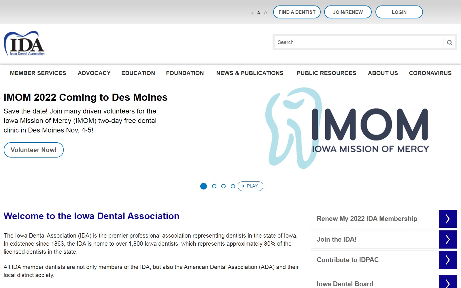 iowadental.org screenshot