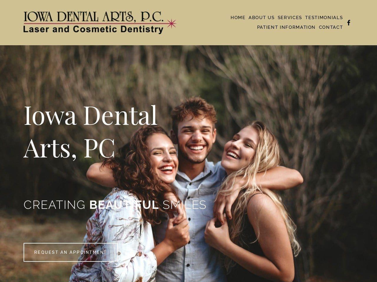 Professionals Choice Dental Website Screenshot from iowadentalarts.com