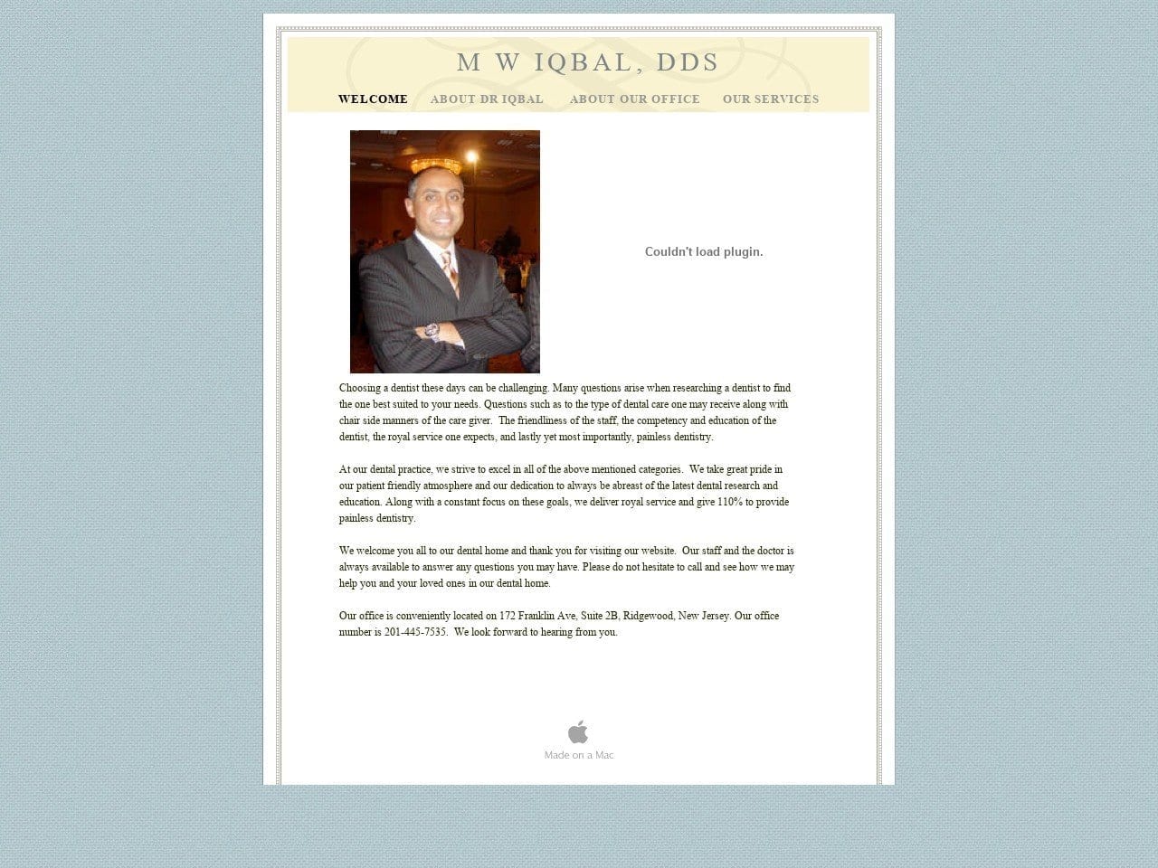 Dr. Mohammed W. Iqbal DDS Website Screenshot from iqbaldental.com