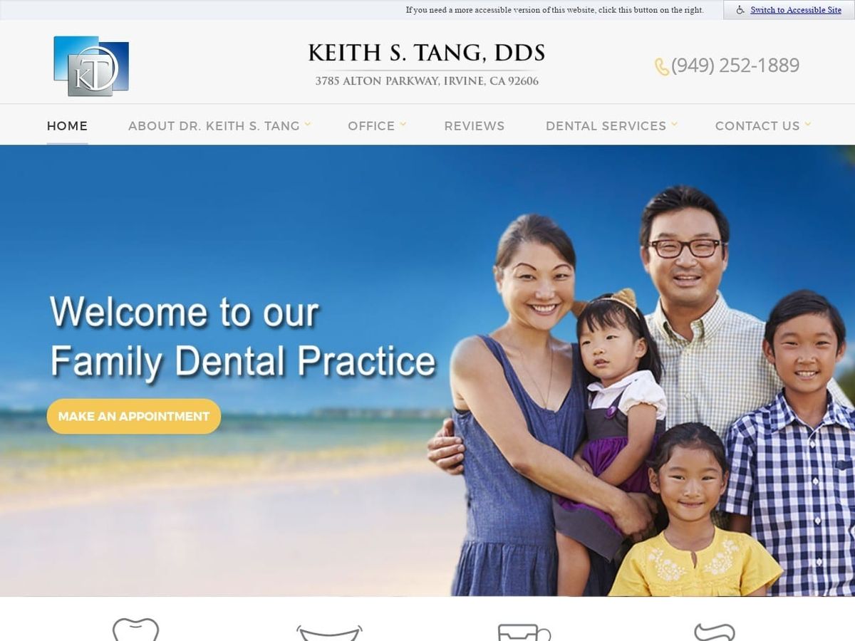 Westpark Dental Website Screenshot from irvinedds.com