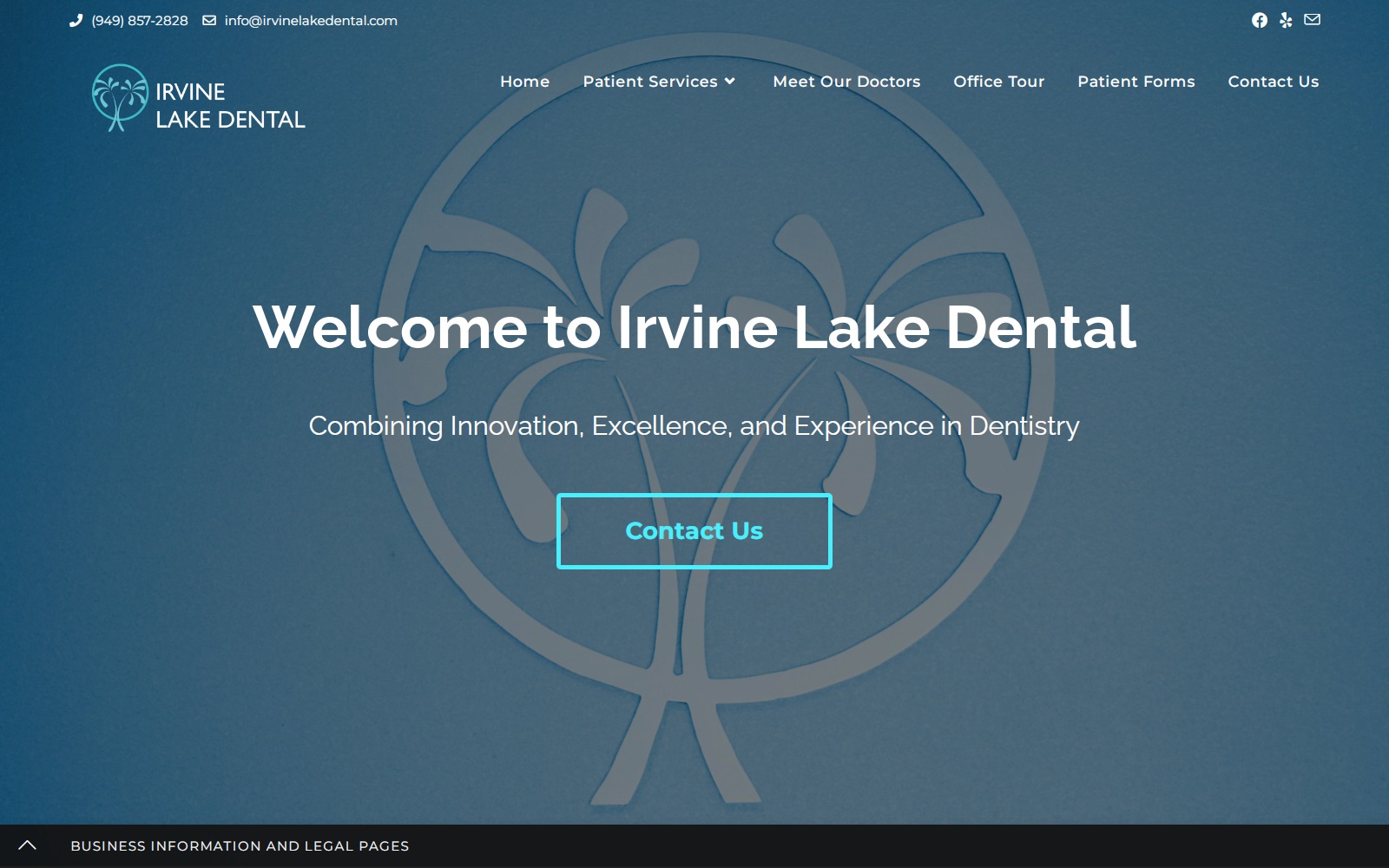 irvinelakedental.com screenshot