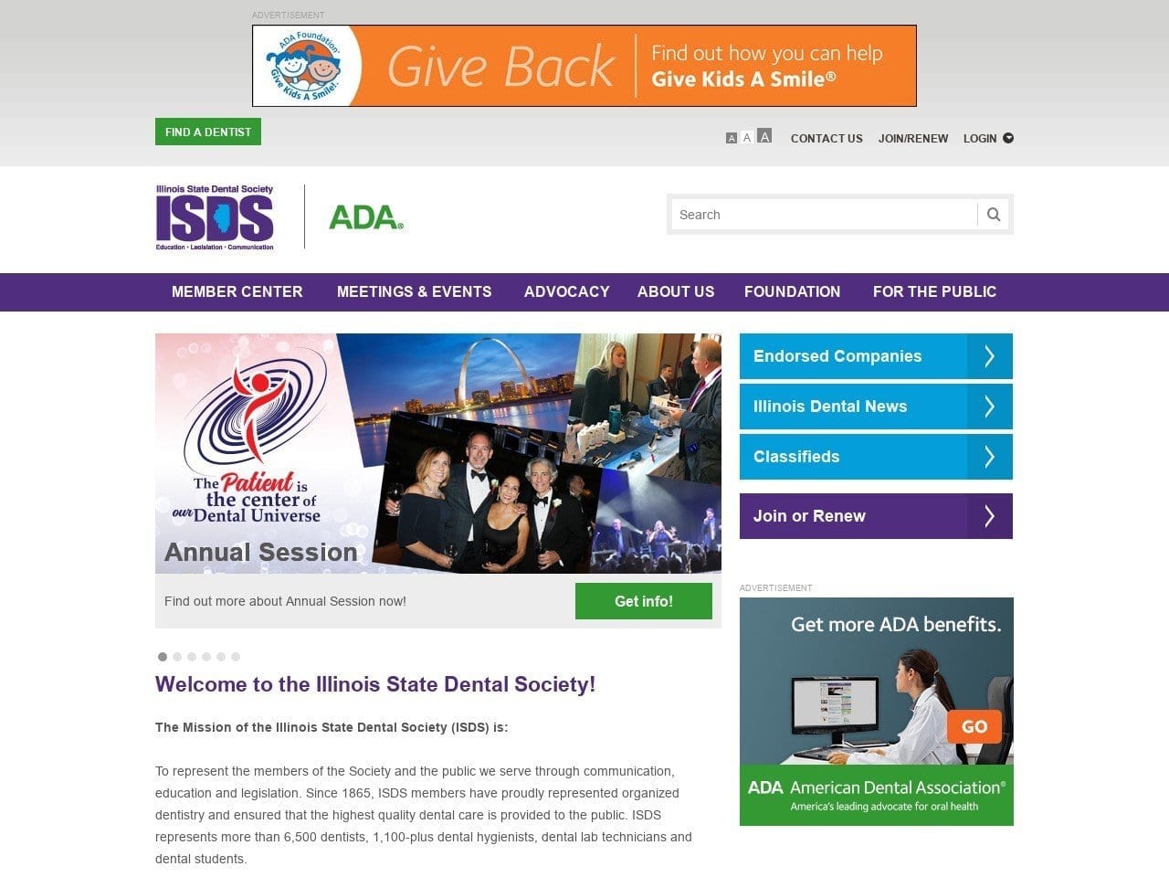 Armstrong James L DDS Website Screenshot from isds.org