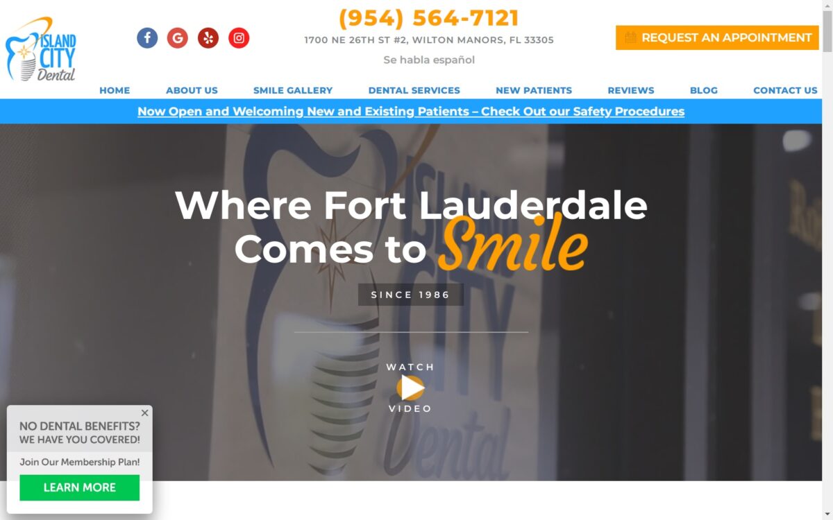 islandcitydental.com screenshot