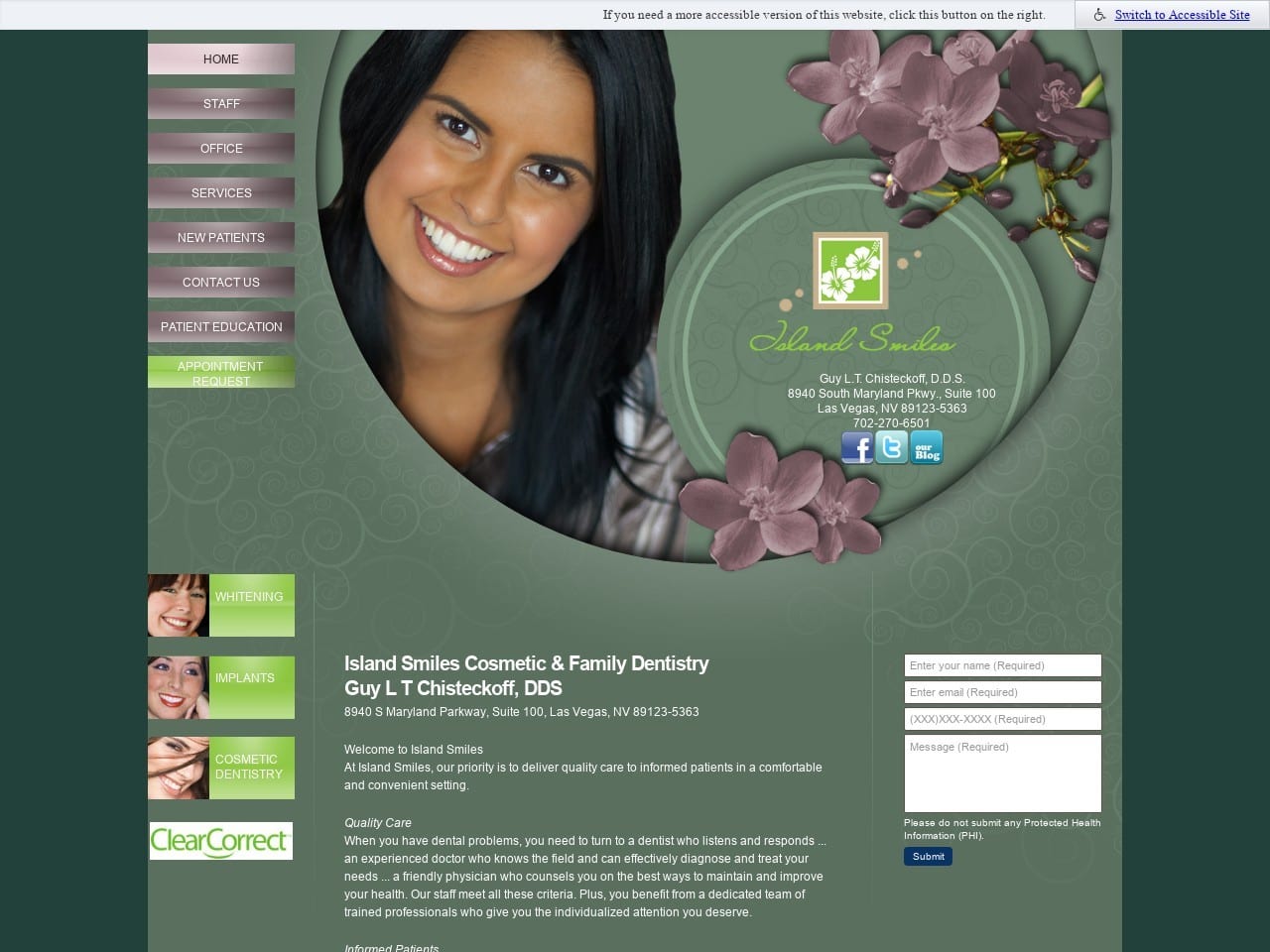 Island Smiles Website Screenshot from islandsmiles.org