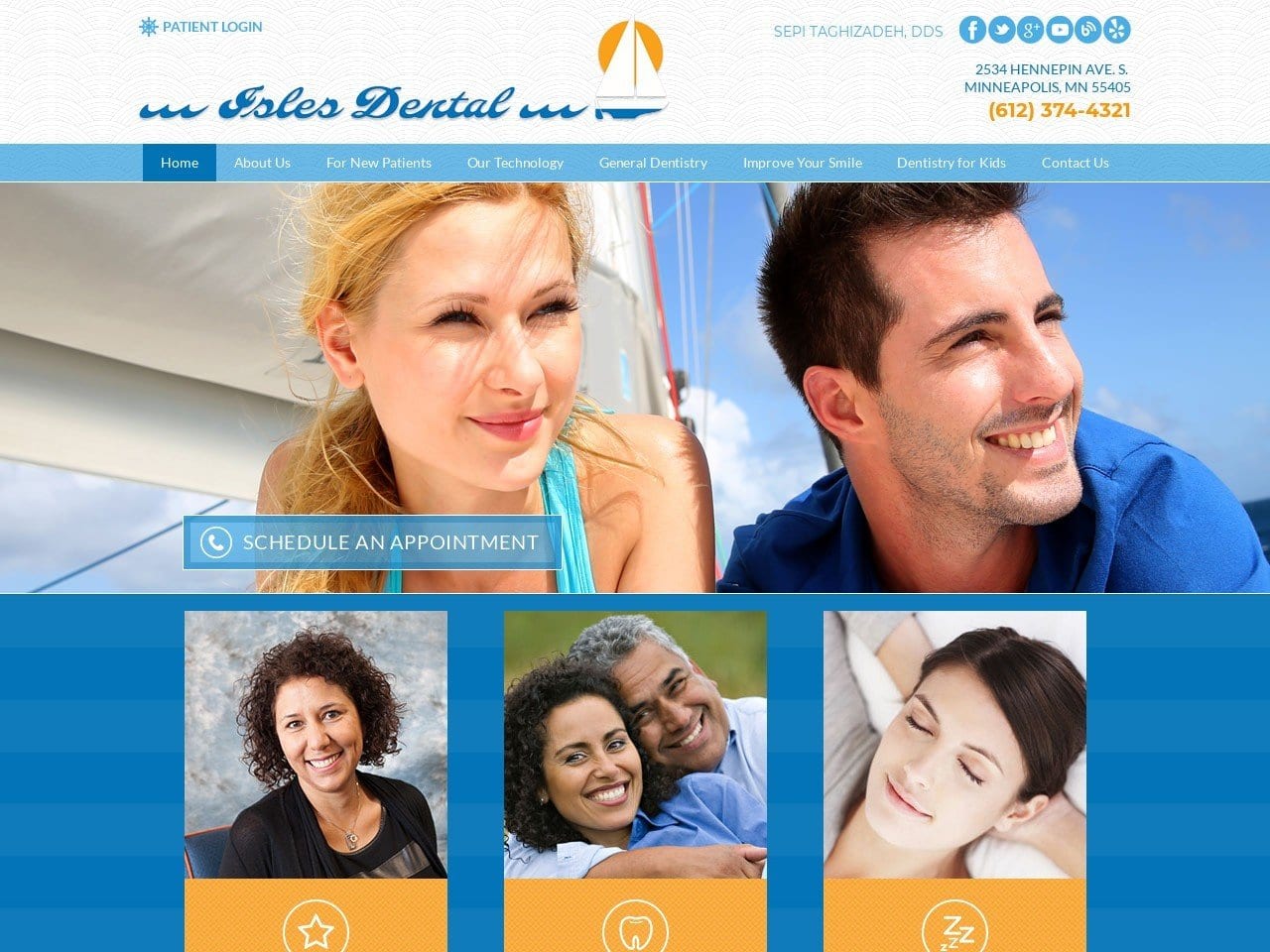 Isles Dental Website Screenshot from islesdental.com