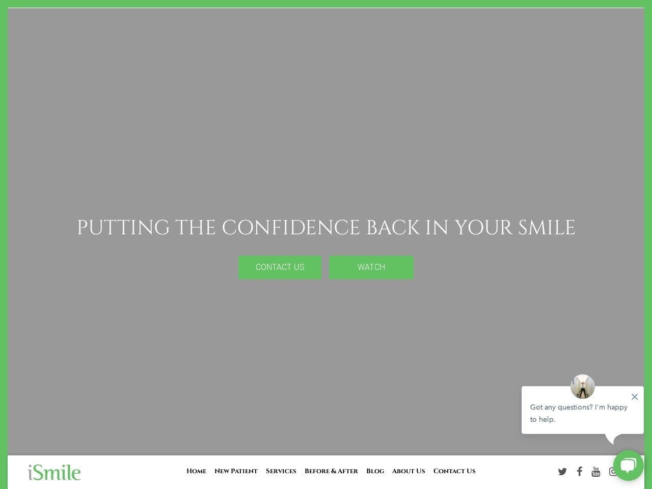 Glenn Chiarello DDS Website Screenshot from ismile.com