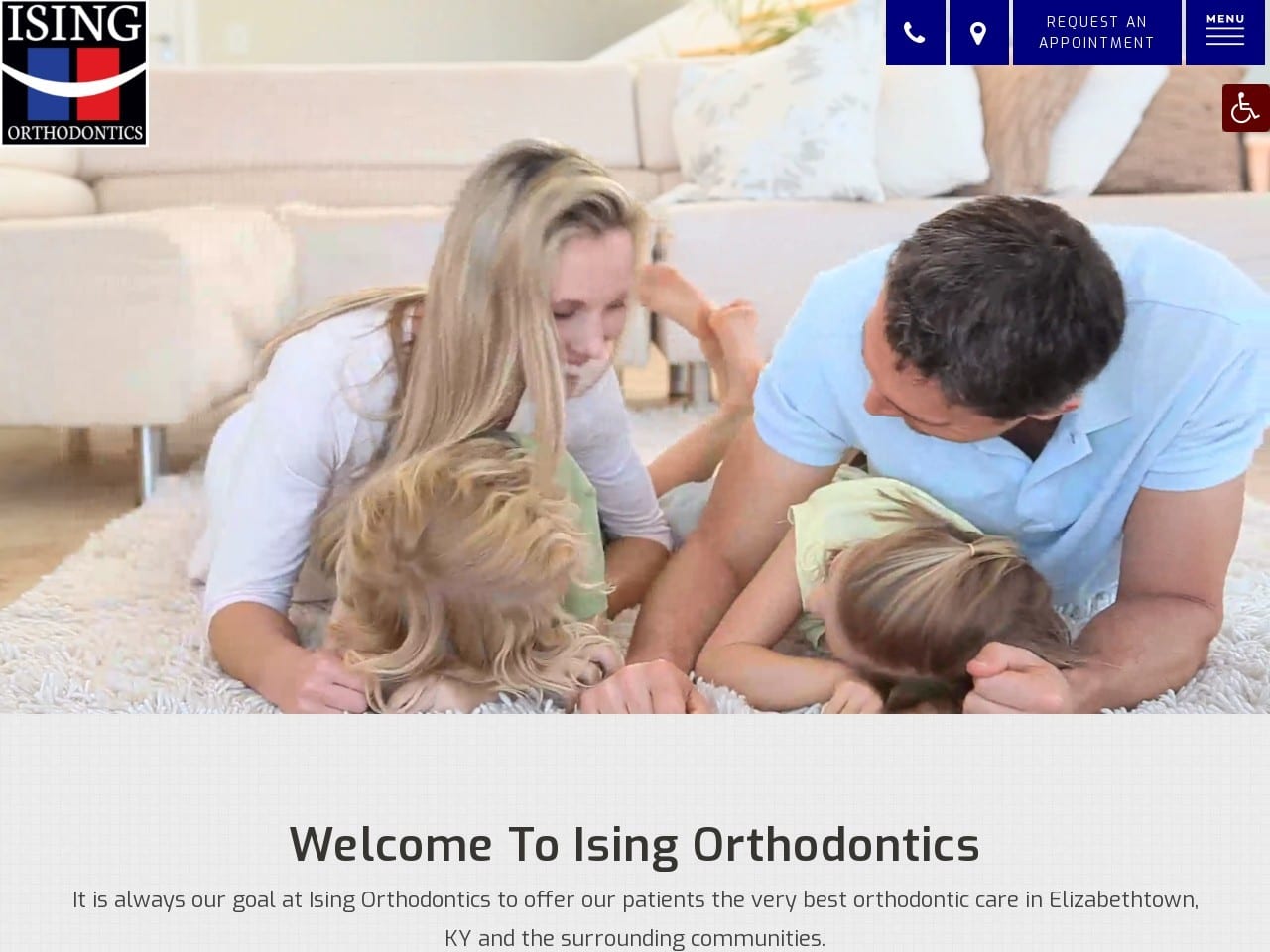 Ising Orthodontics Website Screenshot from ismilesbyising.com