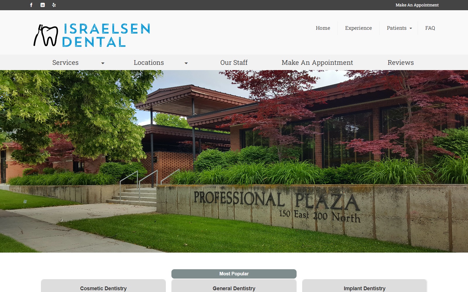 israelsendental.com screenshot