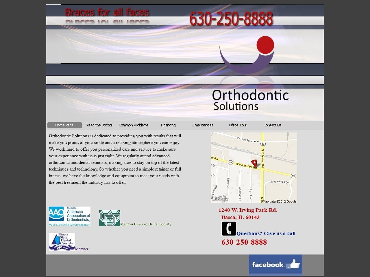 Orthodontic Solutions Website Screenshot from itascabraces.com