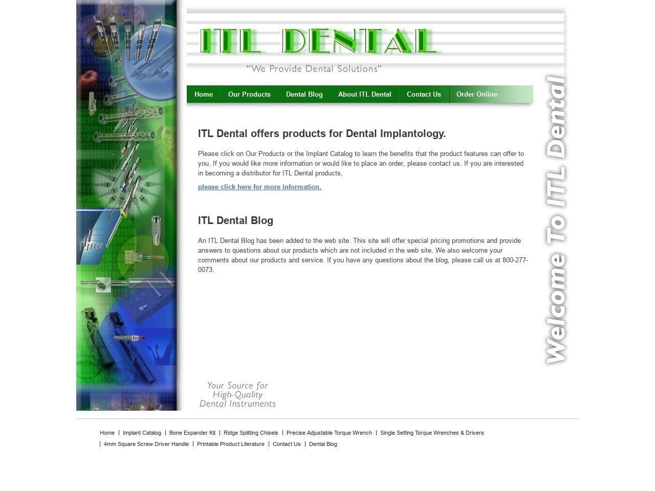 Itl Dental Website Screenshot from itldental.com