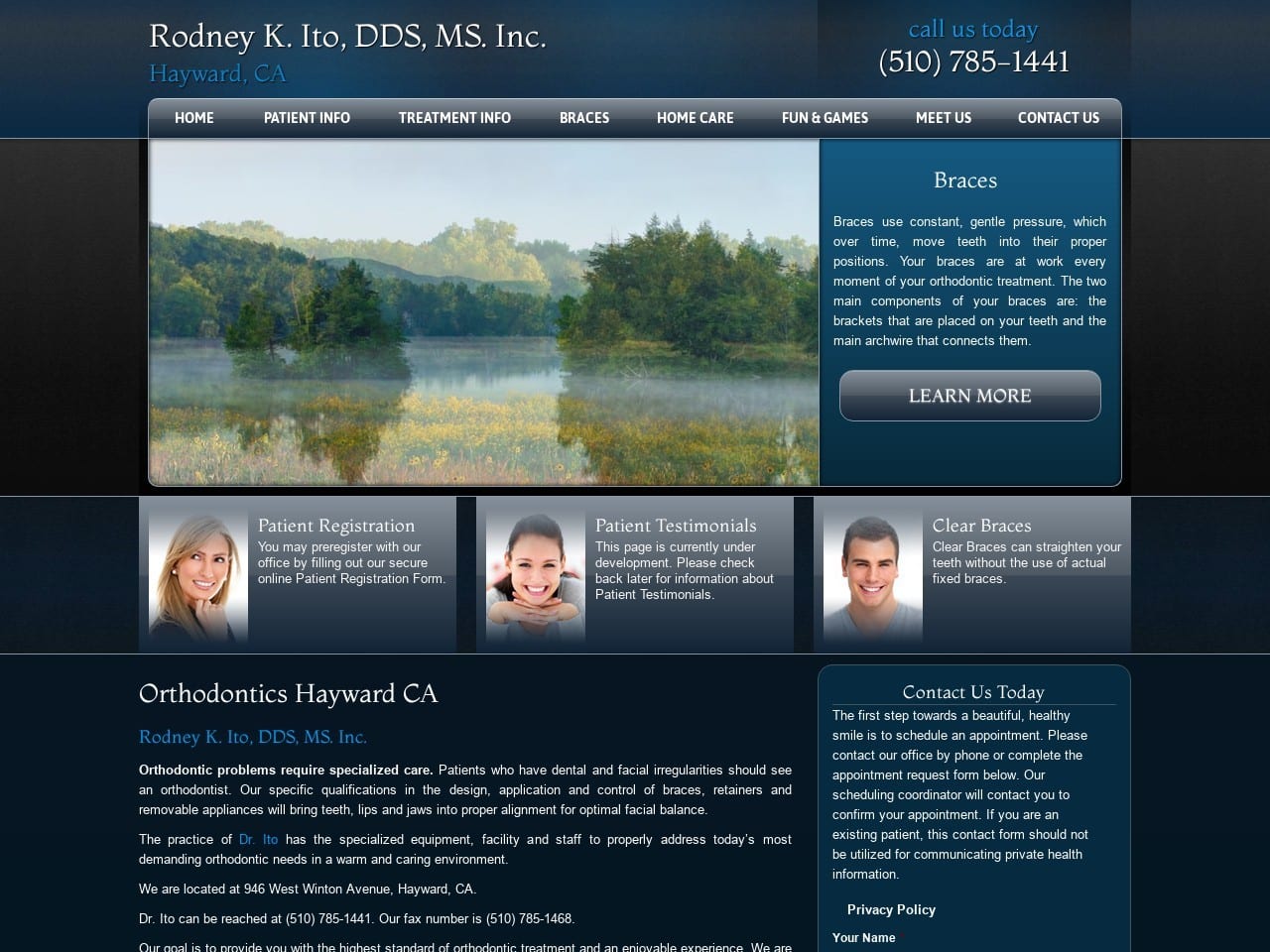 Ito Rodney K DDS Website Screenshot from itoortho.com