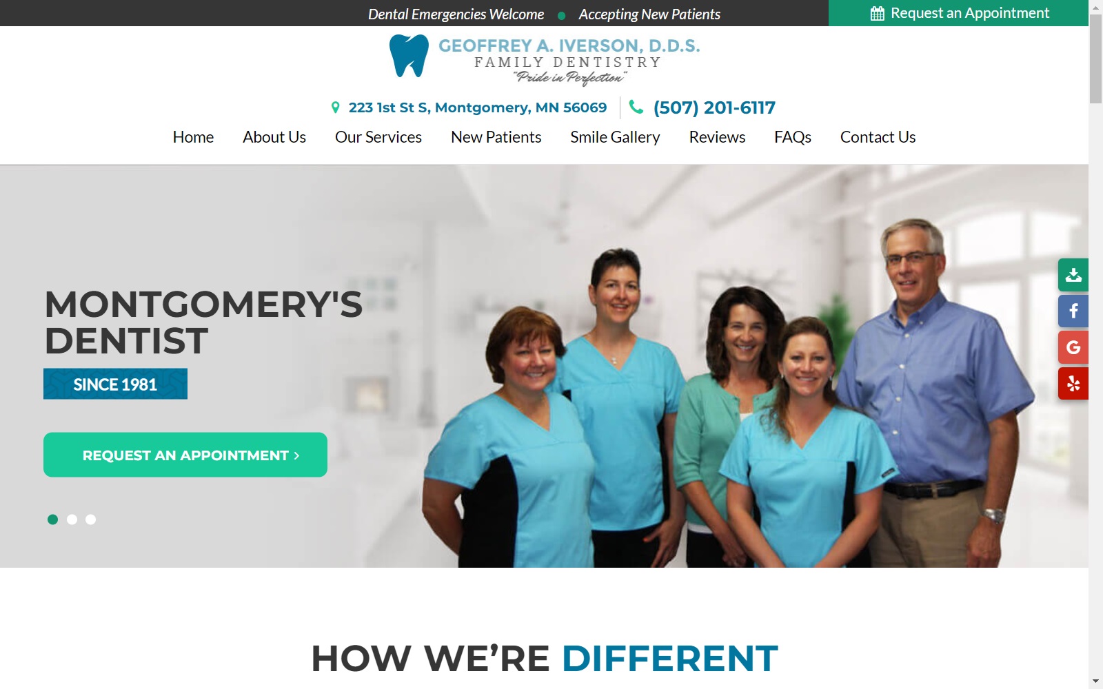 iversondentalclinic.com screenshot