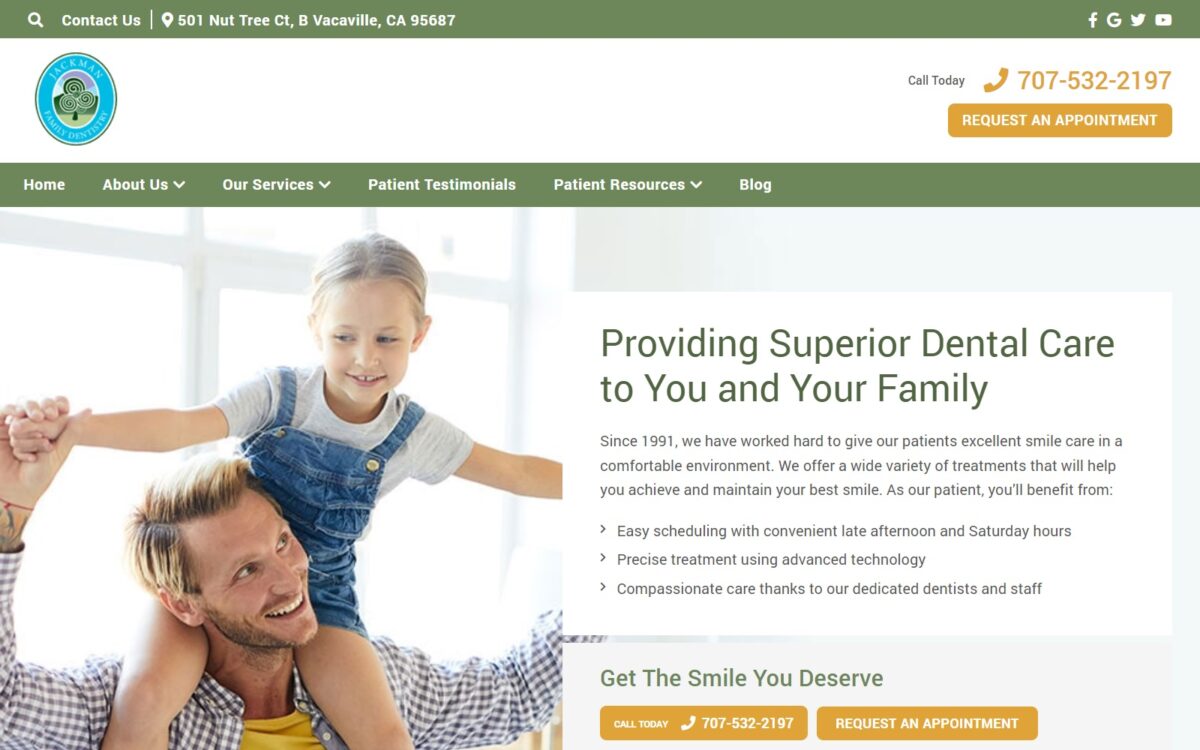 jackmanfamilydentistry.com screenshot