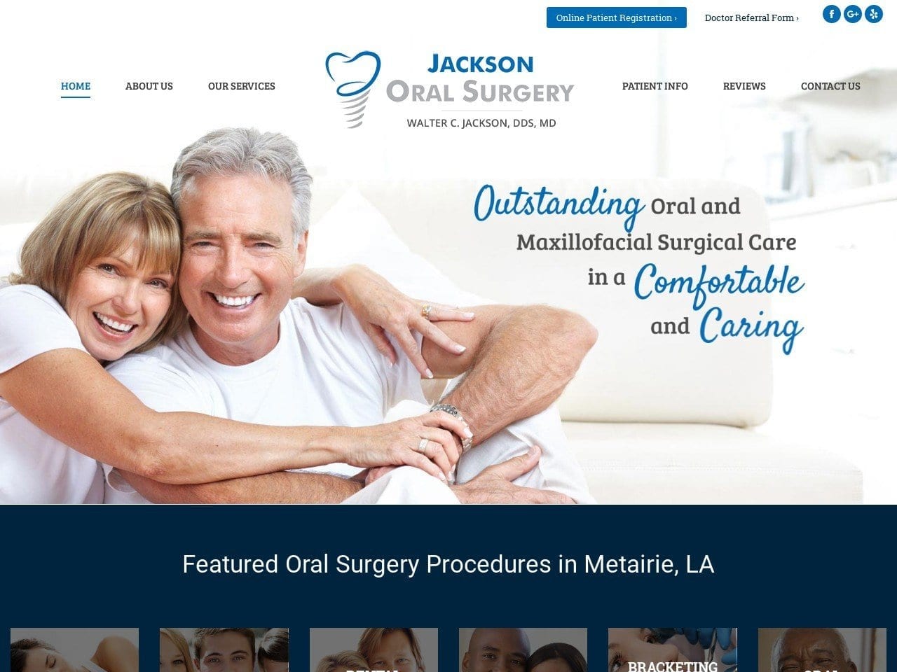 Jackson Oral Surgery Website Screenshot from jacksonoralsurgery.com