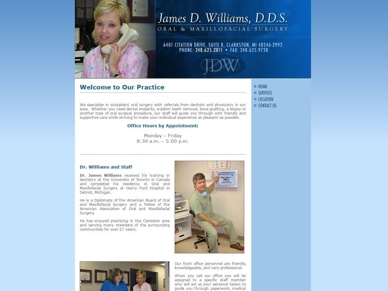 Williams James D DDS Website Screenshot from jamesdwilliamsdds.com