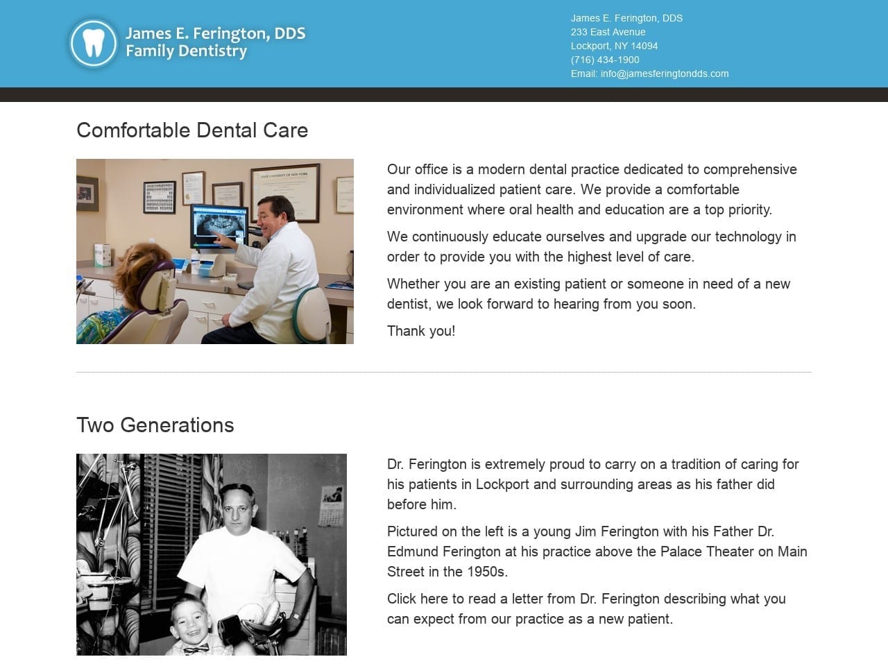 Ferington James E DDS Website Screenshot from jamesferingtondds.com