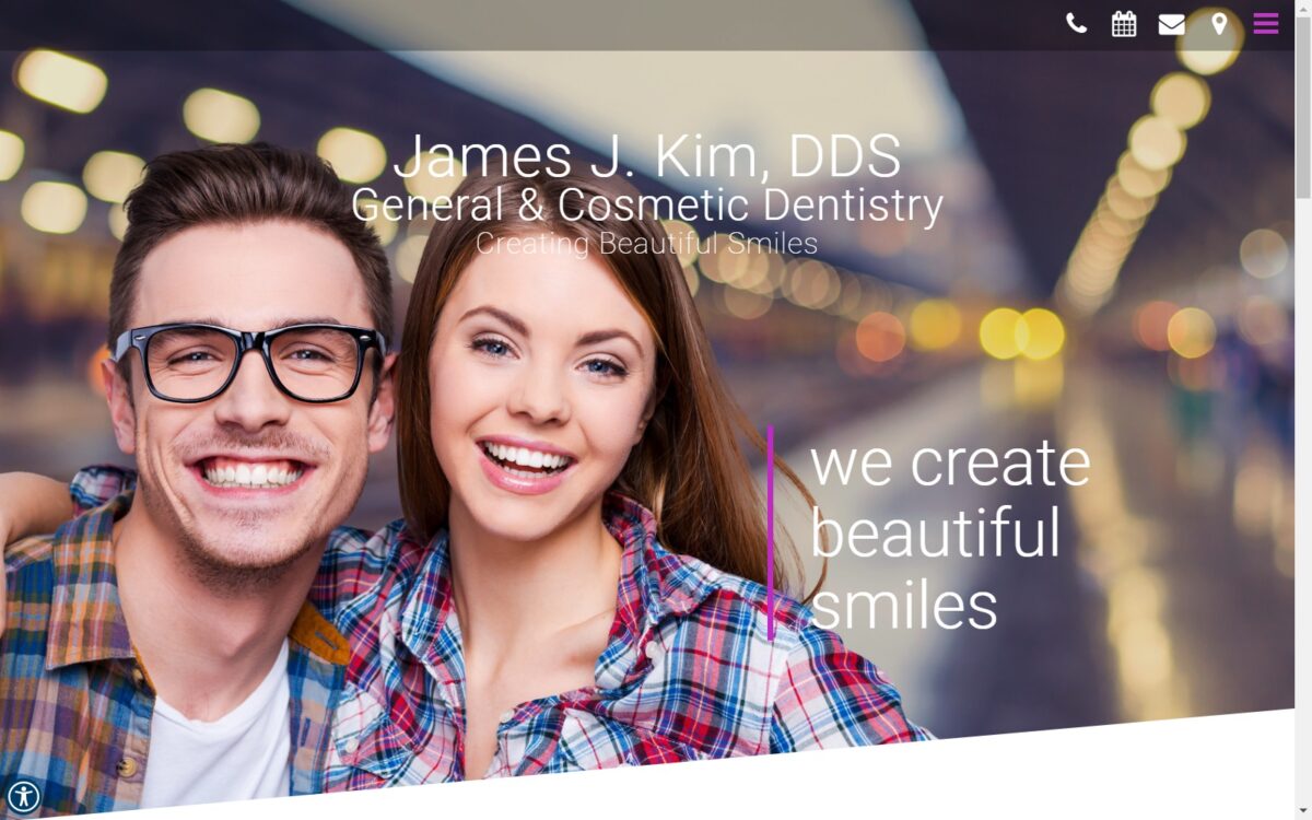 jamesjkimdds.com screenshot