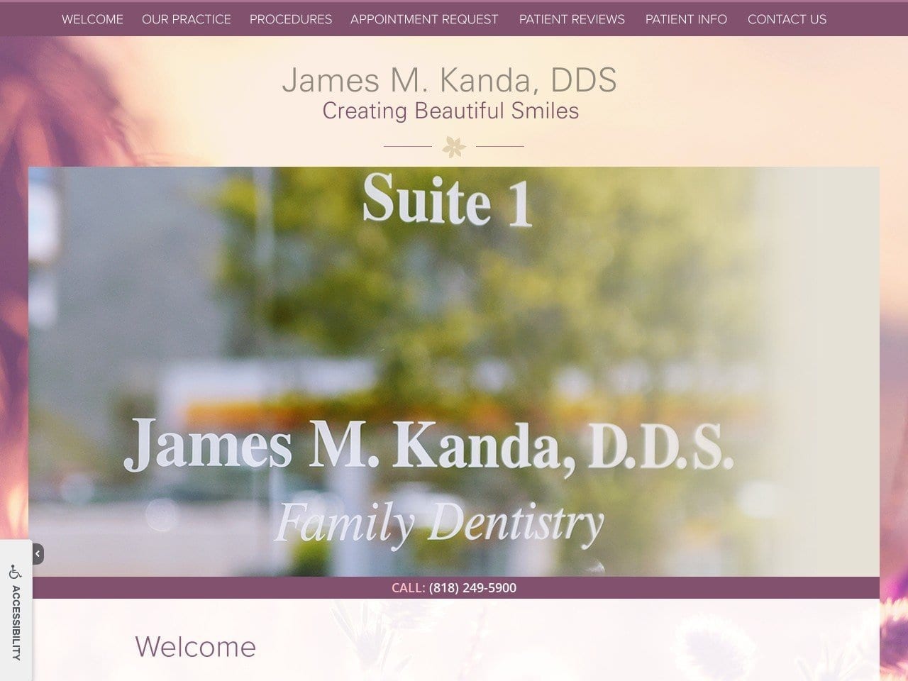 Kanda James M DDS Website Screenshot from jameskandadds.com