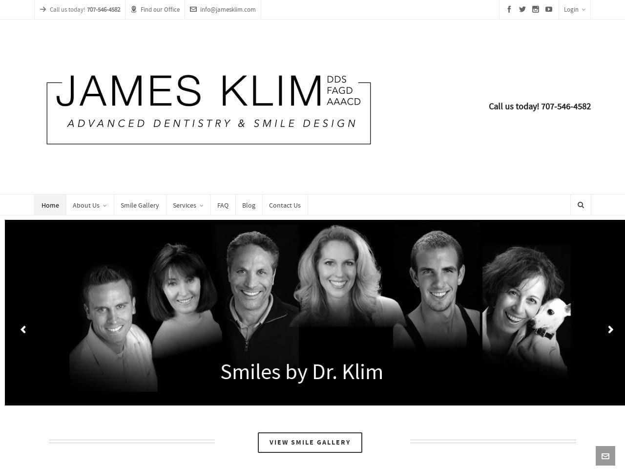 James Klim DDS Website Screenshot from jamesklim.com