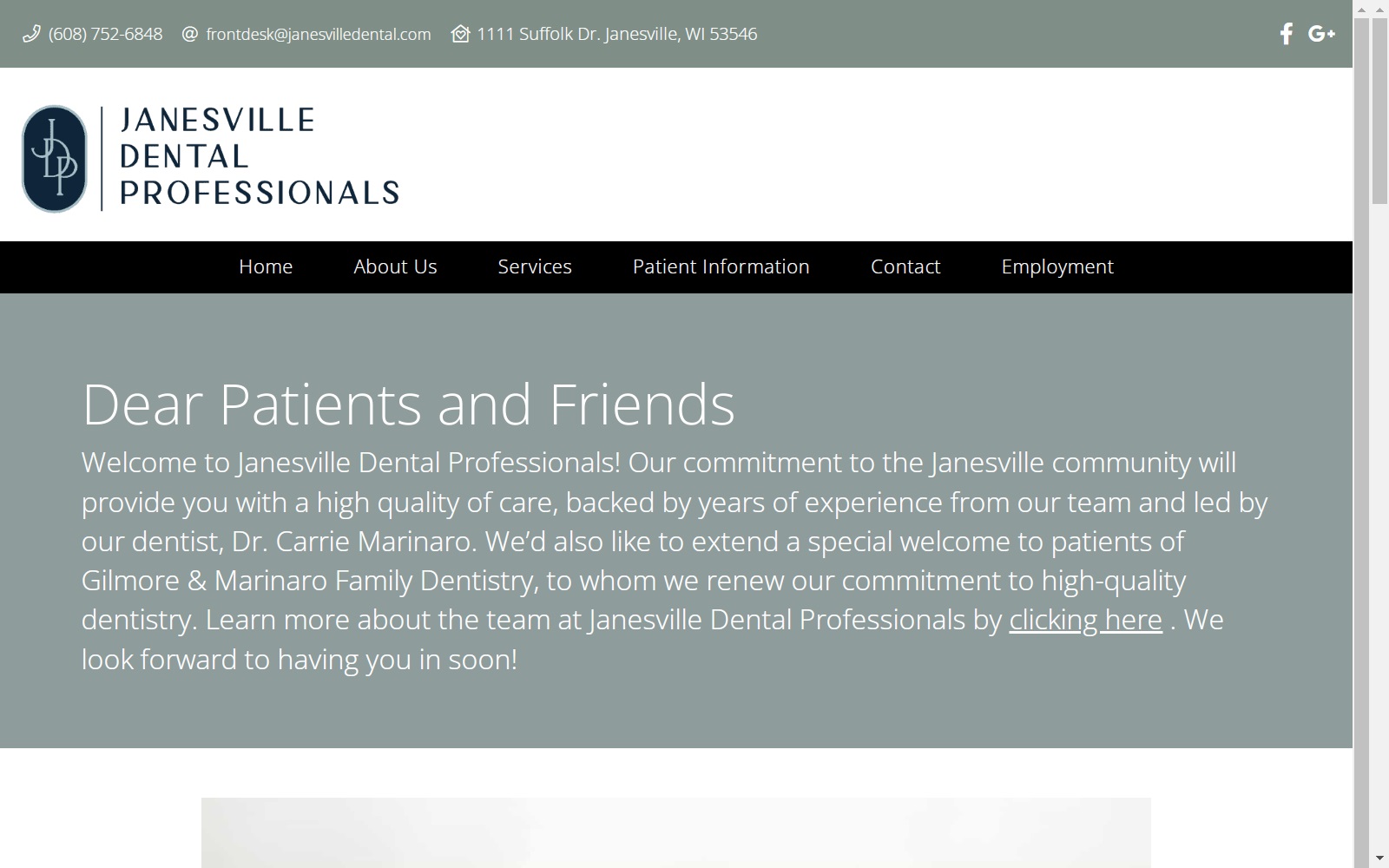 janesvilledental.com screenshot