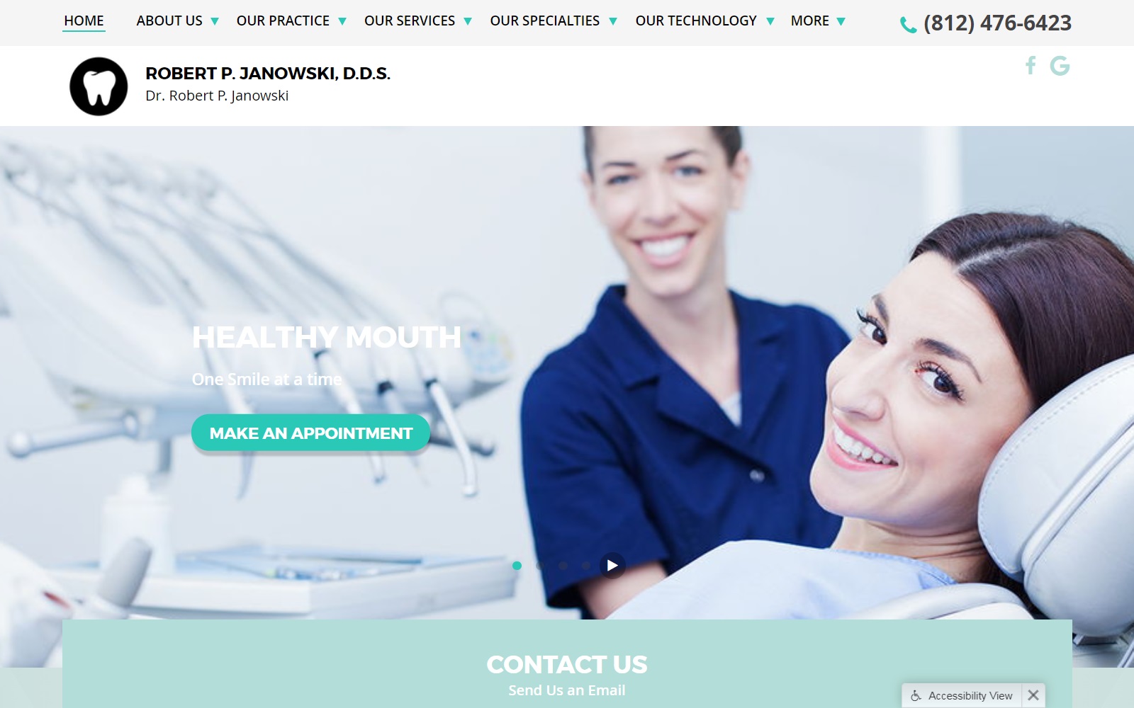 janowskidental.com screenshot