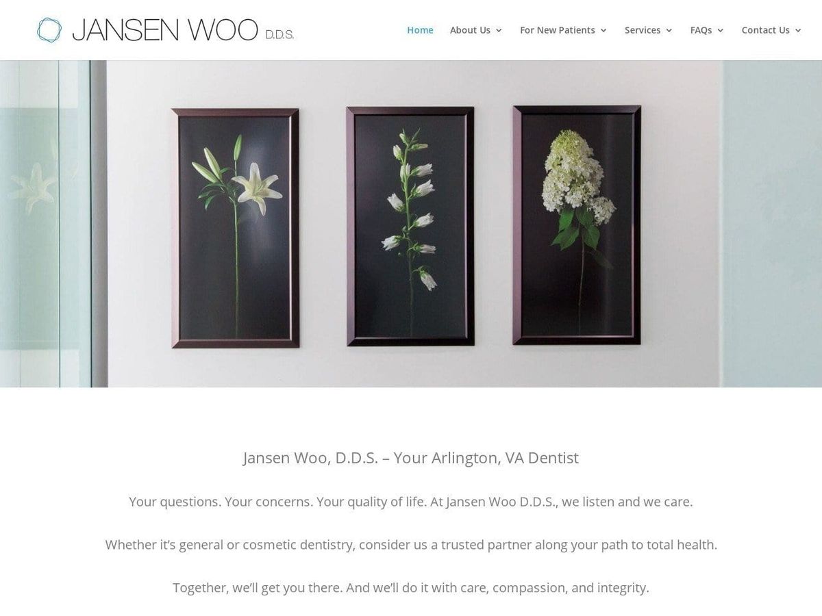 Jansen Woo DDS PC Website Screenshot from jansenwoo.com