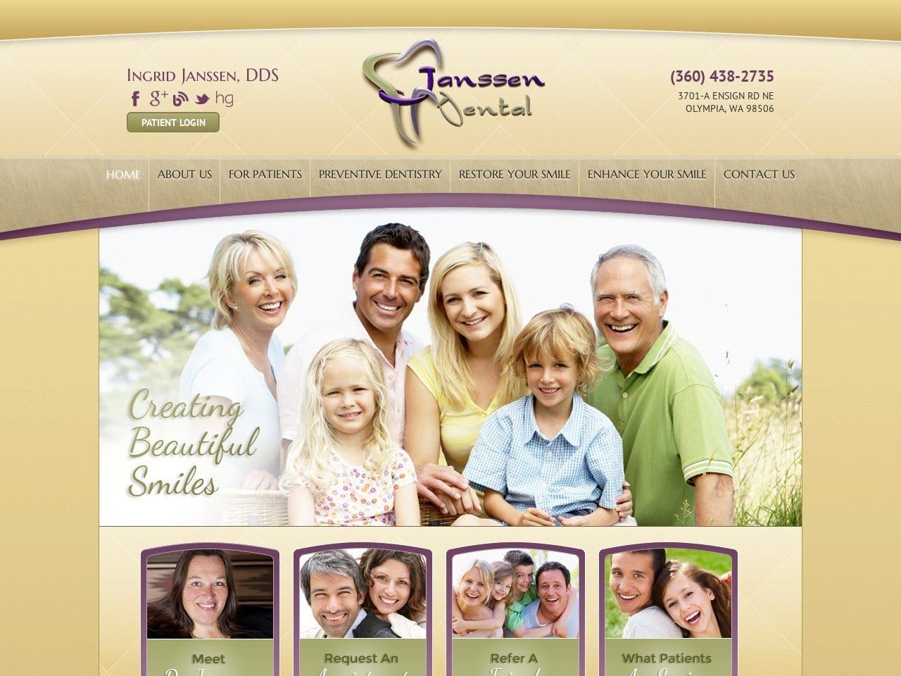 Janssen Dental Website Screenshot from janssendental.com