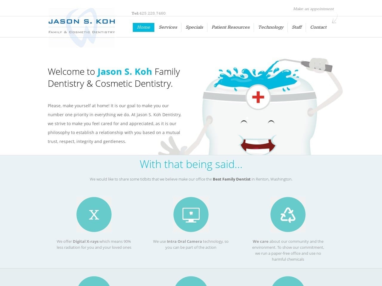 Jason S. Koh Family And Cosmetic Dentist Website Screenshot from jasonkohdds.com