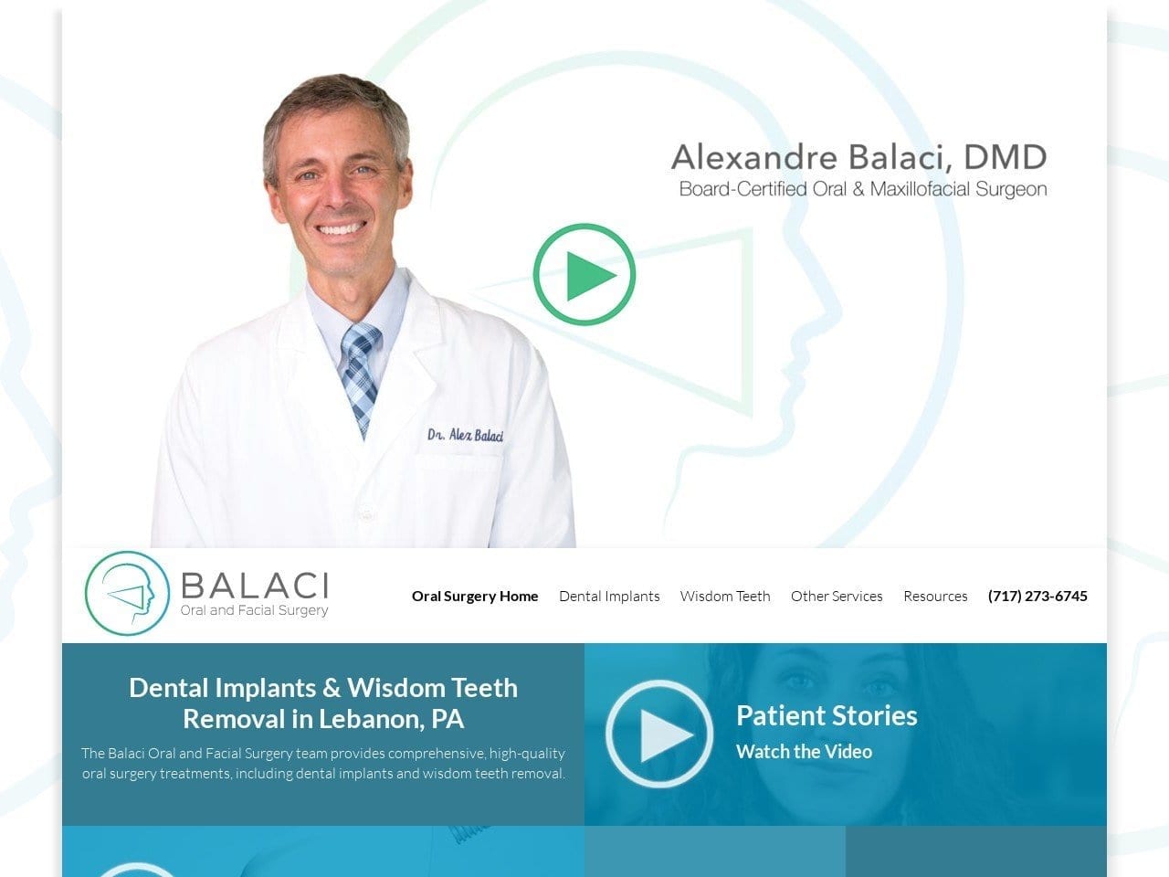 Balaci Oral Dentist Website Screenshot from jawcare.com