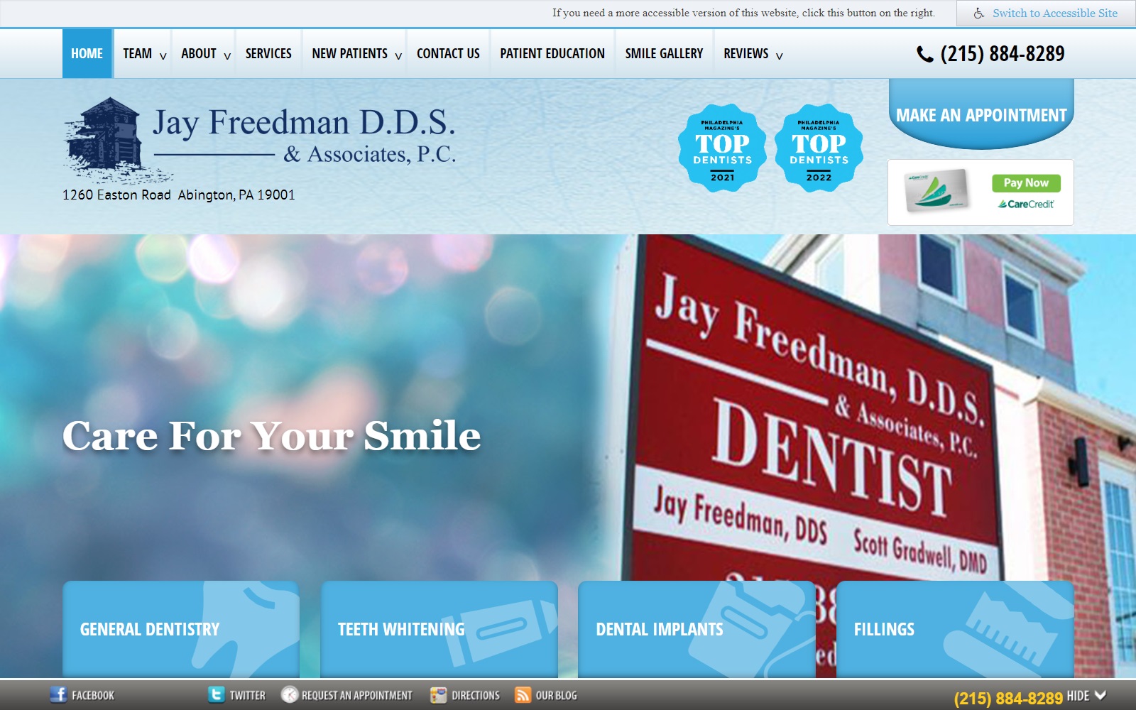 jayfreedmandental.com screenshot