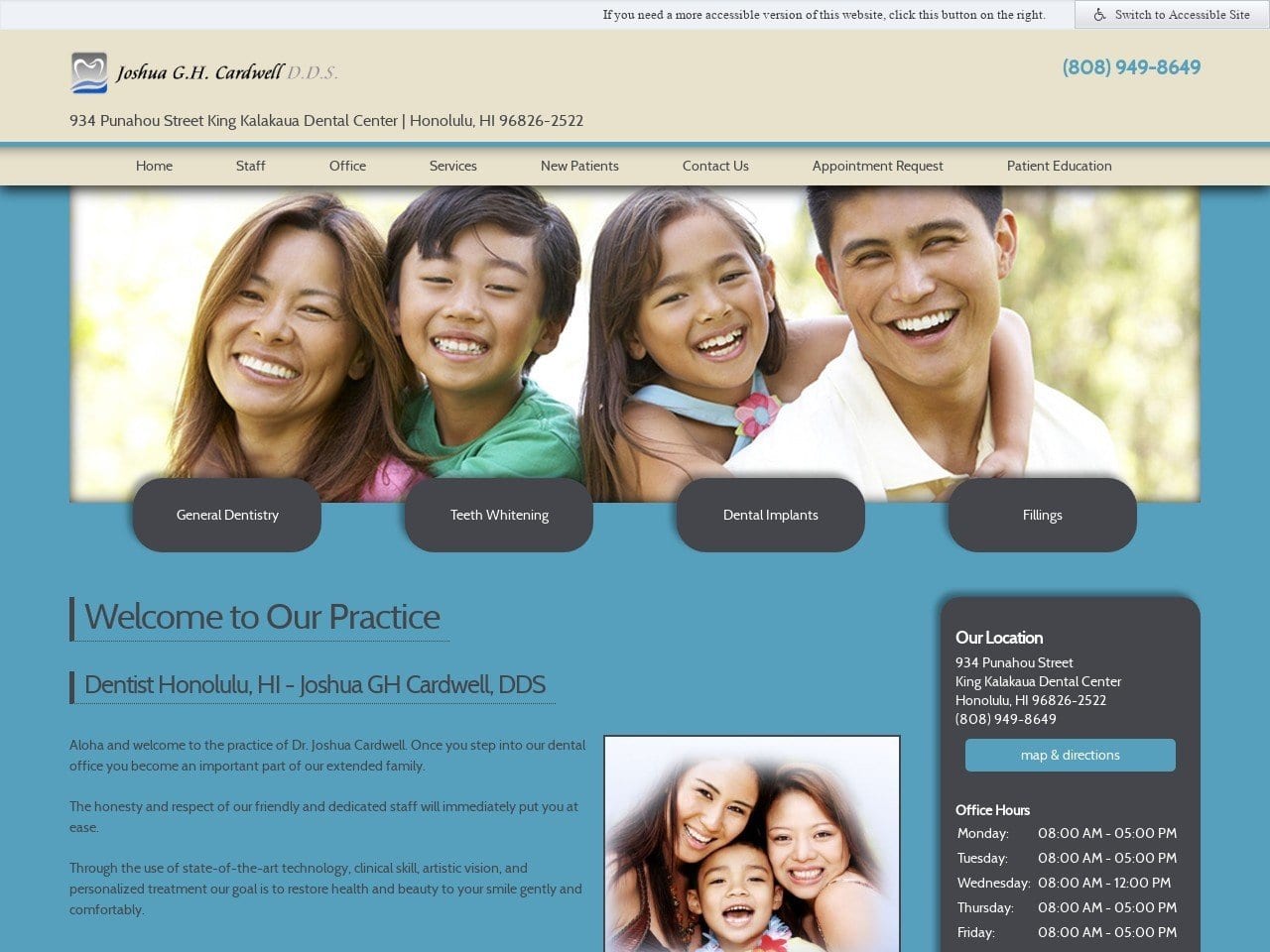 Jcardwell Dds Website Screenshot from jcardwelldds.com